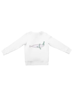 sweatshirt fish made from organic cotton and recycled polyester for children