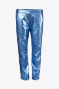 pantaloni albastru metalic
