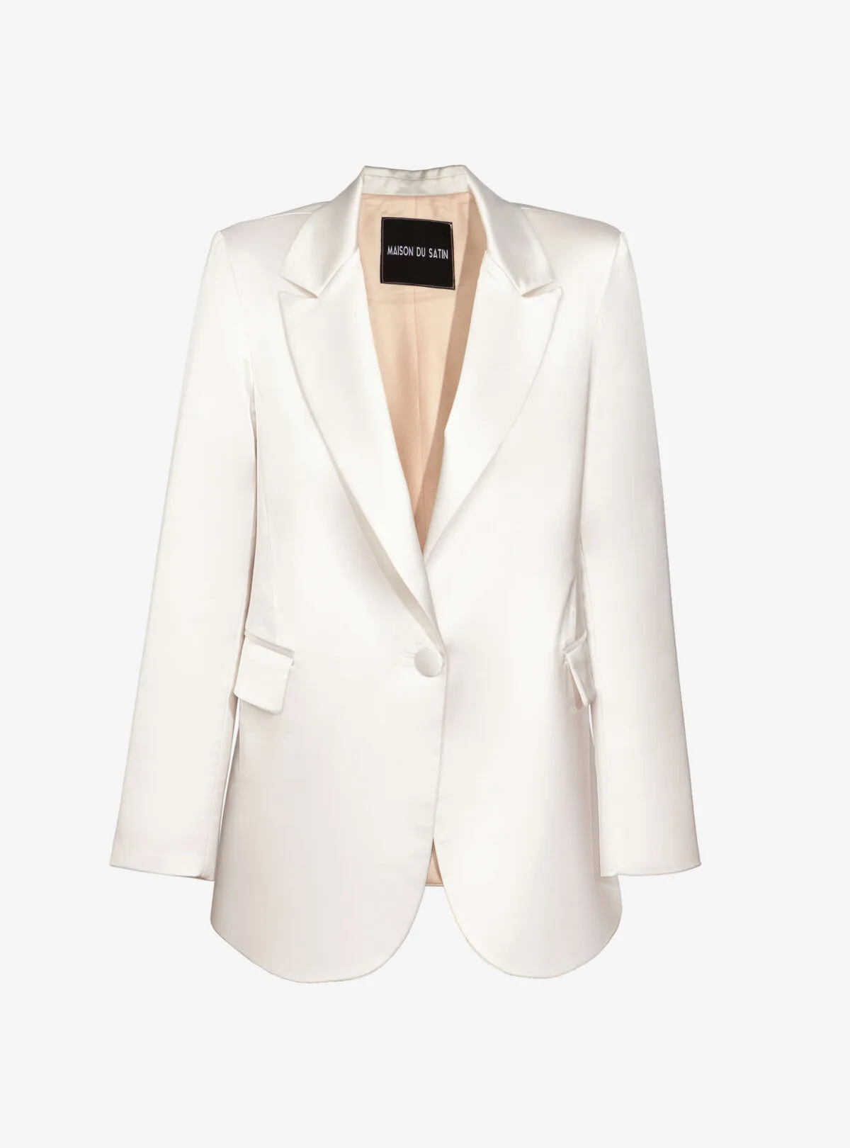 white blazer cotton elastane
