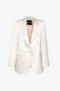 white blazer cotton elastane