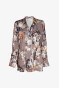 discreet mauve floral-print blouse