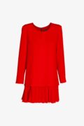 mini dress red silk
